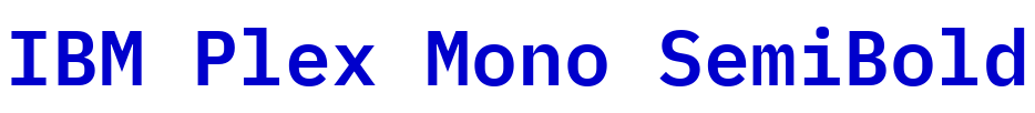 IBM Plex Mono SemiBold police de caractère